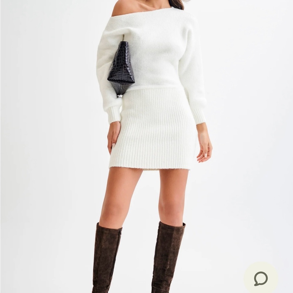 Meshki Off-Shoulder White Mini Dress